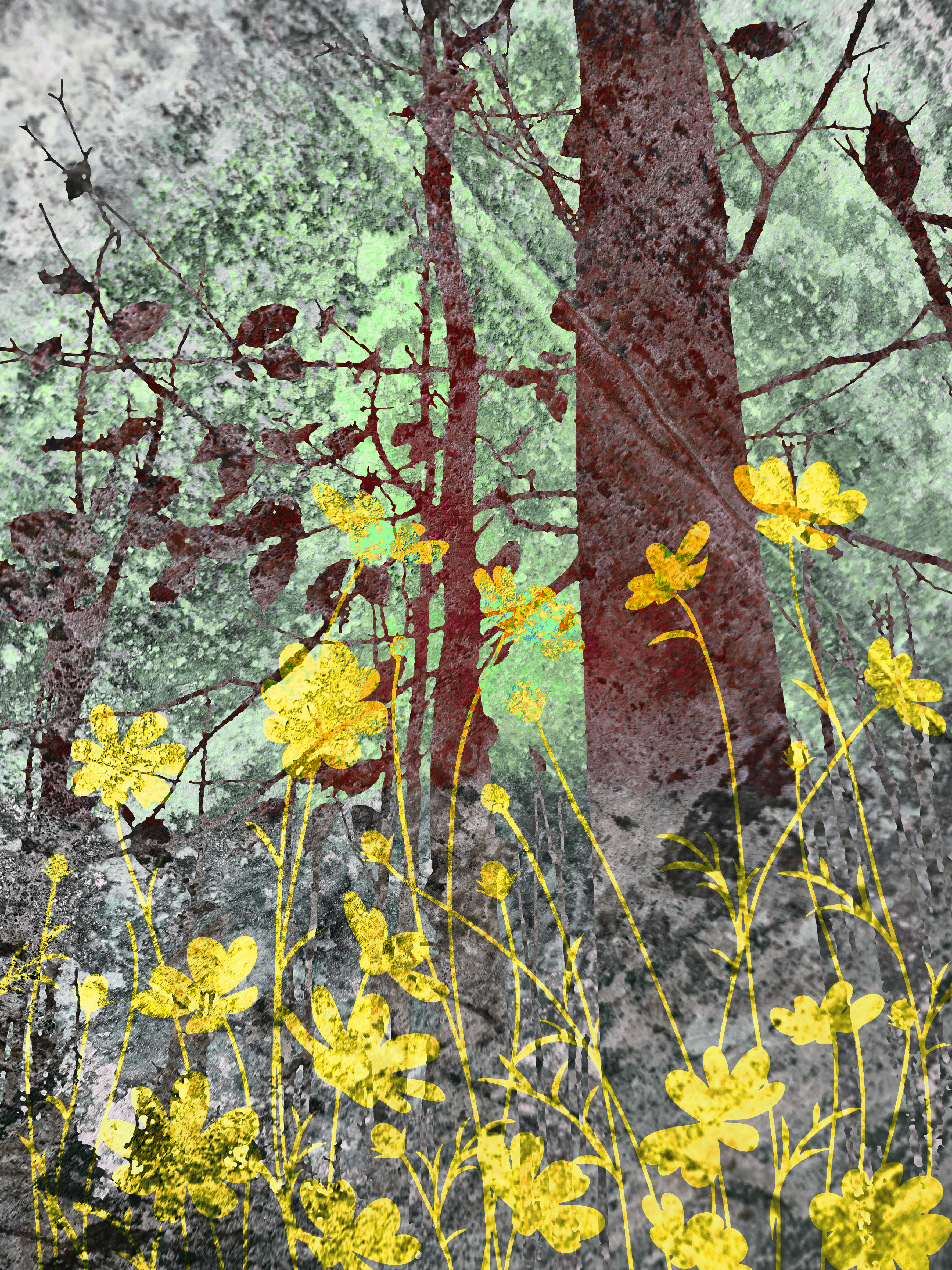 Deep Forest Flora Yellow